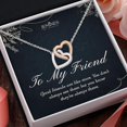 thumbnail image 2 of JEMINES Gifts for Women, Friends BFF Bestie Jewelry with Meaningful Message Gifts Idea, Friendship Necklace (Friend Love, Interlocking Hearts Necklace), 2 of 6