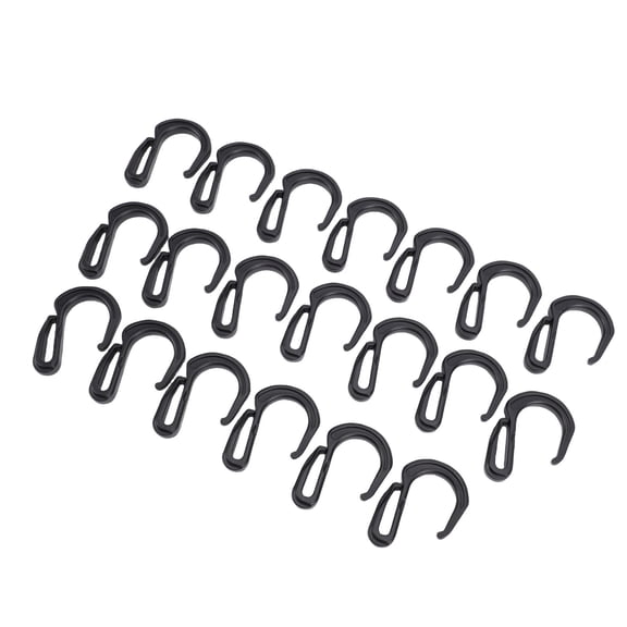 Elowen Shock Cord Hooks Elastic 20pcs Elastic Bungee Cord Hooks Plastic S Hook Clips Cargo Nets Hooks for Suitcase Roof Truck Net Cargo Mesh Net