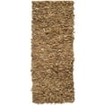 thumbnail image 5 of SAFAVIEH Mariam Leather Shag Runner Rug, Light Gold, 2'3" x 11', 5 of 10