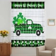 thumbnail image 3 of St. Patrick's Day Sheer Curtains 108" Extra Long, Spring Green Grass Truck Plaid Gray Wood Light Filering Curtains, Privacy Drapes Simi Floor to Veiling Curtain for Living Room Window Treatment, 3 of 9
