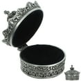 thumbnail image 3 of WHAMVOX Exquisite Jewelry Holder Alloy Ring Organizer Vintage Crown Shape Box Jewelry Container, 3 of 8