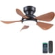 thumbnail image 1 of Ventilador de techo Kviflon de 32 pulgadas con luz y mando a distancia, color marrón, 1 of 9