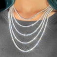 thumbnail image 4 of 0.1-0.3 Carat Moissanite Tennis Necklace for Women Moissanite Chain Mens Moissanite Necklace for Men 925 Sterling Silver Diamond Tennis Necklaces Diamond Tennis Chain for Men, 4 of 6