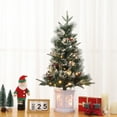 thumbnail image 2 of CazToi 3Ft Pre-Lit Mini Christmas Tree with 79 LED Lights Tabletop Artificial Xmas Tree for Home Office Desk Decor, 2 of 11