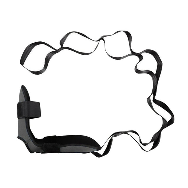 Extensión de pies y pantorrillas, banda de extensión de pies y piernas con 7 bucles, extensión de muslos, correa de estiramiento de yoga para brazos d Gris