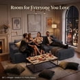 thumbnail image 7 of 96" L-Shaped Sectional Couches for Living Room, Modular Cloud Couch with Chaise, Corduroy Deep Seat Boneless Sofa, No Assembly, Dark Gray, 7 of 7