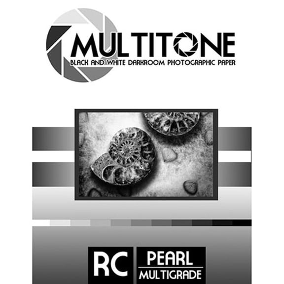 Inkpress MultiTone Black & White Resin Coated BW Pearl Luster Darkroom Photographic Paper, 8x10", 25 Sheets
