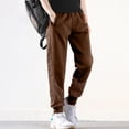 thumbnail image 5 of Wide Leg Sweatpants Women Tall MIUOWANP Women Warm And Cold Cotton Pants Lightweight Plus Size High Waist Casual Versatile Women Pants Long Pants Coffee M, 5 of 5