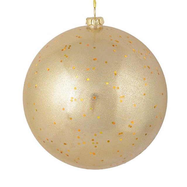 Vickerman N184238 Boule de Champagne Pailletée Transparente 4,75 Po. 4 par Sac