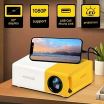 GJX Mini Projector 1080P HD 5G WiFi Bluetooth LED Home Theater