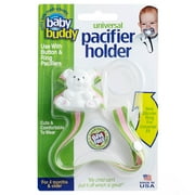 Baby Buddy Infant Pacifier Holder Clip with Universal Silicone Ring 4+ Months, Pink Hawaii Twist 1pk