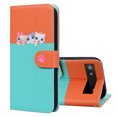 thumbnail image 6 of Feishell Cute Animal Pattern Wallet Phone Case for Google Pixel 6a,Color Matching PU Leather Shockproof Magnetic Flip Stand Credit Card Slots Slim Phone Case with Wrist Strap, Skyblue, 6 of 8