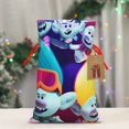 thumbnail image 4 of Pofeuu Sac Cadeau de Noël Imprimé Groupe de Trolls, Pochette en Toile de Jute avec Cordon de Serrage et Carte en Papier Kraft pour Fête, Anniversaire et Emballage - Moyen, 4 of 7