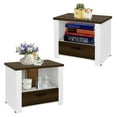 thumbnail image 1 of Gymax Table de Chevet d'Appoint 2 Pcs avec Tiroir et Tablette Ouverte Table d'Extrémité de Sofa Chambre Salon, 1 of 8