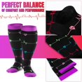 thumbnail image 7 of 3 Pairs Plus Size Copper Compression Socks for Women & Men Circulation 20-30 mmHg - Better Blood Flow, Swelling , Best Support for Medical, Running, Nursing, 7 of 7