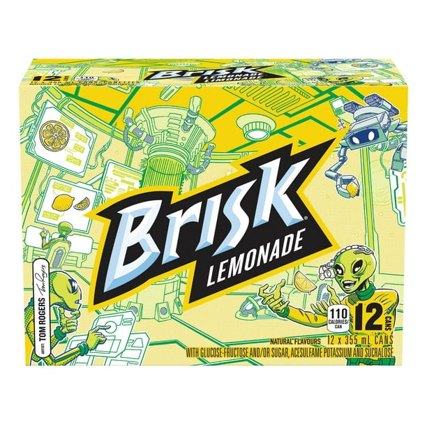 Limonade Brisk, 355 mL, 12 canettes