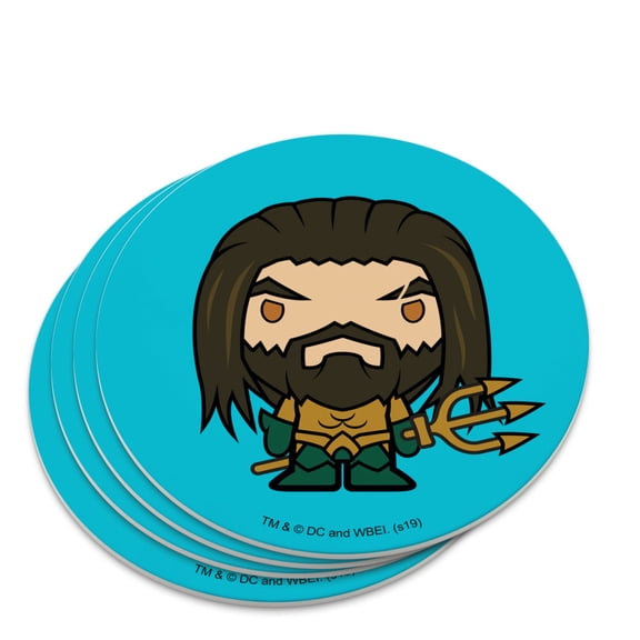 Aquaman Movie Cute Chibi Character Novelty Coaster Set