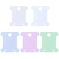 thumbnail image 4 of BUYISI 20 Pcs Plastic Thread Holder Bobbins Spool Thread Card Embroidery Floss Diy Stitch Organizer Holder Sewing Tools Green, 4 of 4