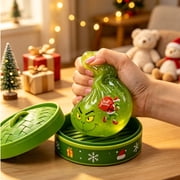 2026 Christmas Limited Rare Glitter Dumpling Squishy, Green Dumpling Squishy with Box, Dumplings Squeeze Balls Stress Relief Sensory for Festival & Birthday Gifts
