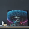 thumbnail image 3 of Lsque Punk Style Blue Haired Skull Print Wall Art – Decorative Picture for Living Room, Bedroom, and Office (Horizontal), 3 of 6