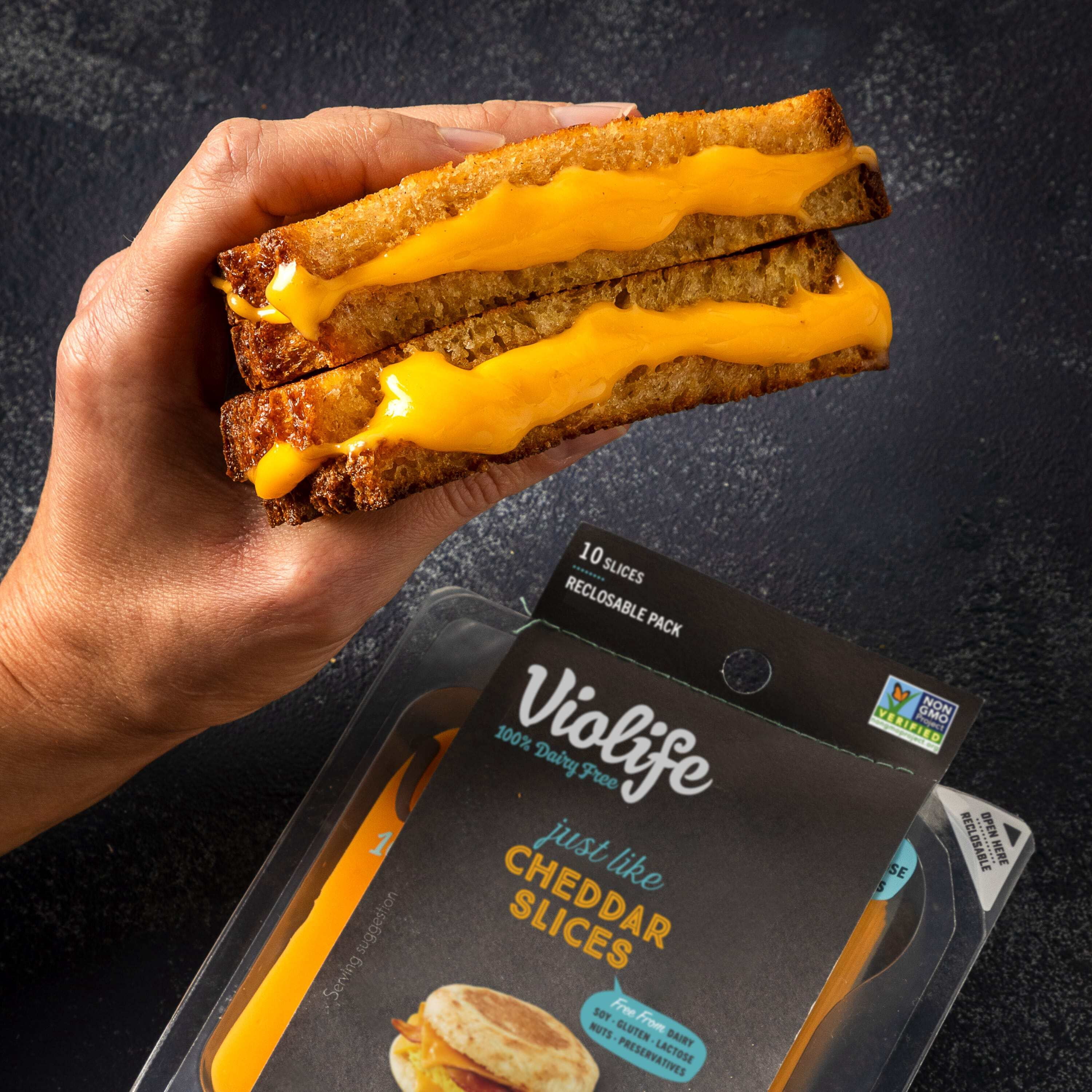 Violife Just like Cheddar Slices, Dairy-Free Vegan, 7.05 oz Pack (Refrigerated)