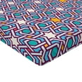 thumbnail image 2 of Ambesonne Orient Fitted Sheet, Geometric Stars Lines, Queen Size, Multicolor, 2 of 3