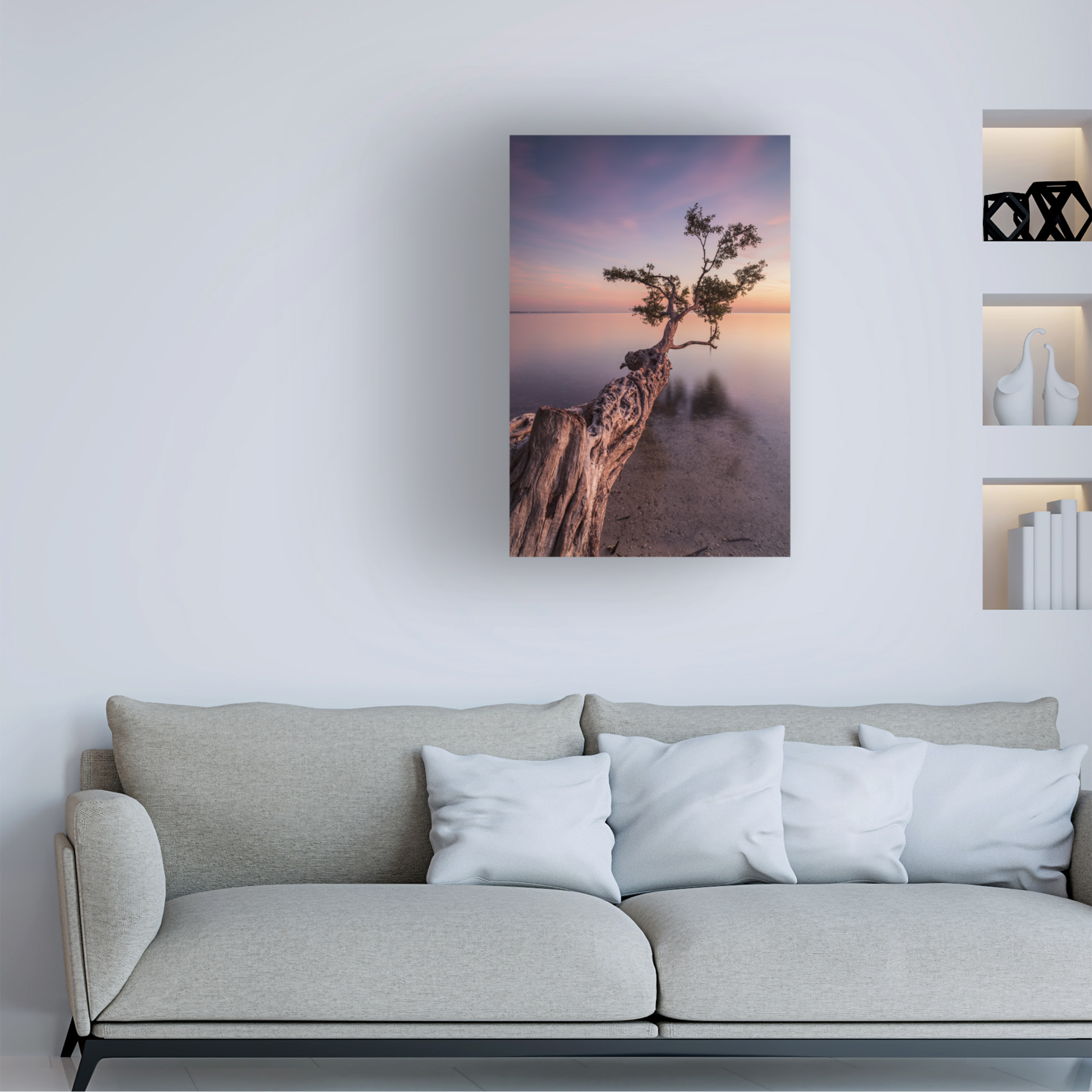 Moises Levy 'Water Tree IV' Canvas Art
