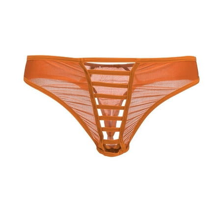 BYHONG Fashion Full lace Strap Men s Underwear Men s Underwear Lingerie Womens Underwear Orange One Size