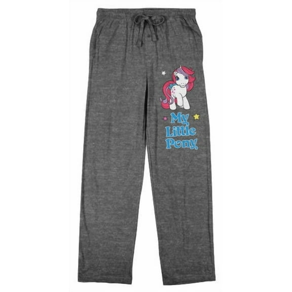 My Little Pony Retro Men's Heather Gray Sleep Pants-Medium