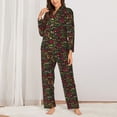 thumbnail image 2 of Fotbe Doodle Barbeque 1 Pattern Long Sleeve Pajama Set for Women,Sleepwear Set,2-piece Loungewear Set,Soft PJs Comfy Nightwear with Pockets -Medium, 2 of 7