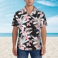 thumbnail image 4 of Goofa Orchids Flowers Hawaiian Shirt for Men, Unisex Summer Beach Casual Short Sleeve Button Down Shirts,Aloha Tropical Floral print shirt-3X-Large, 4 of 9
