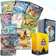 Collectible Prismatic Eeveelution Battle Bundle | 100+ Pokémon Cards | 1x Ultra Rare Eeveelution Guaranteed | Holos & Rares Included! | Perfect Gift for Kids & 