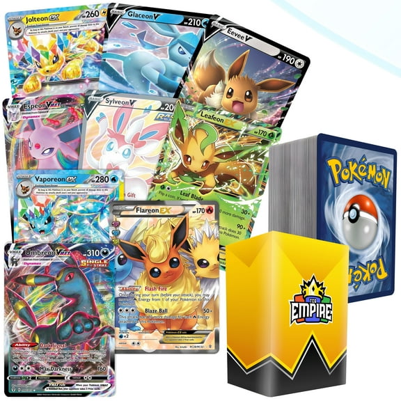 Prismatic Eeveelution Battle Bundle | 100  Pokémon Cards | 1x Ultra Rare Eeveelution Guaranteed | Holos & Rares Included! | Perfect Gift for Kids & Collectors!