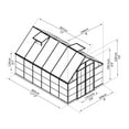 thumbnail image 4 of Palram - Canopia Balance 8' x 12' Polycarbonate/Aluminum Walk-In Greenhouse - Green - with 2 Roof Vents, 4 of 14