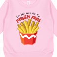 thumbnail image 3 of Inktastic I'm Just Here for the French Fries Toddler Sweatshirt, 3 of 4