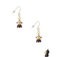 thumbnail image 2 of Delight Jewelry Resin Monkey Gold Tone Infinity French Earrings, 2 of 4