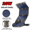 thumbnail image 1 of Amerteer 20W Outdoor Travel Portable Solar Power Supply 5V Wild Foldable Charging Panel Waterproof Polysilicon Cell Charging Board With USB Interface For Phone/Flashlight/Ipad/Fan-Camouflage, 1 of 7