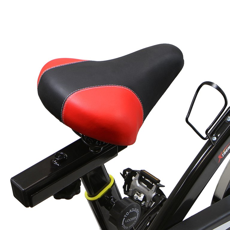 XtremepowerUS Premium Stationary Exercise Bike Cycling Padding Seat Cardio Workout Fitness Cycle with Water Bottle