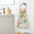 thumbnail image 5 of Leaves and Flowers Pink Cotton Face Towels Soft Hand Towel Absorbent Bathroom Towel for Kitchen Hotel Decoration, 5 of 7