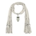 thumbnail image 2 of Utoimkio Vintage Ethnic Style Women's Scarf Crystal Bead Pendant Necklace Scarf Jewelry Accessory Soft Infinity Scarves for Women, 2 of 2