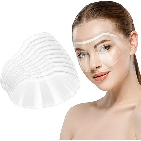 

MGTOES02 Transparent Visor for Microblading Permanent Makeup Eyelash Extensions Eye Cataract Shower Face Eye Protector Transparent Soft Visor 50 Pieces（9*20cm）