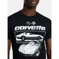 thumbnail image 4 of Chevrolet Corvette Men's and Big Men's Graphic Tee with Short Sleeves, Sizes S-3XL, 4 of 5