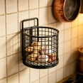 thumbnail image 6 of No Drill Wall Mounted Storage Rack, Kitchen Ginger Garlic Storage Basket, Household Spice Jar Organizer, No Drill Wall Mounted Storage Rack, 6 of 7