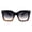 Black Tortoise (Smoke), variant on Womens Oversized Fashion Sunglasses Designer Square Frame UV 400 Black Tortoise
