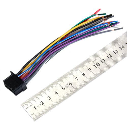 Arnés de Cables de 16 Pines Conector de Clavija de Alimentación de sonido Estéreo para Automóvil para 2350 Hugo mazo de cables de la radio del coche