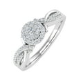 thumbnail image 1 of 1/4 Carat Round Diamond Engagement Ring in 10K White Gold - IGI Certified (Ring Size 4.5), 1 of 6