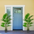thumbnail image 3 of Gymax 2-Pack 5 ft Artificial Tree Potted Fake Faux Monstera Deliciosa Plant Home Office, 3 of 10