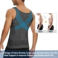 thumbnail image 5 of LALAMELON 2 Pack Mens Compression Body Shaper Tummy Control Vest Sleeveless Undershirt Gynecomastia Shapewear for Men, 5 of 5