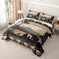 thumbnail image 3 of Erosebridal Vintage Lake Bear Quilt Full,Mountain Pine Silhouette Full Bedspread Sets For Boys,3-Piece, 3 of 7