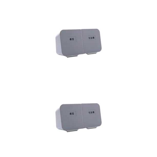 Organizador de Plástico Toystoory Caja de Almacenamiento Impermeable Gris Blanco 2Conjunto